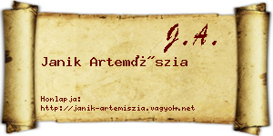 Janik Artemíszia névjegykártya